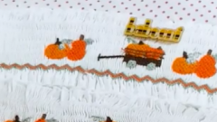 How to make Thanksgiving pumpkins by hand-embroidery