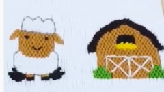 How to embroider decorative patterns of an adorable sheep!