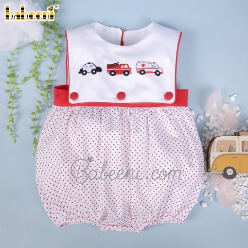 Vehicle hand embroidery boy bubble – BB2877
