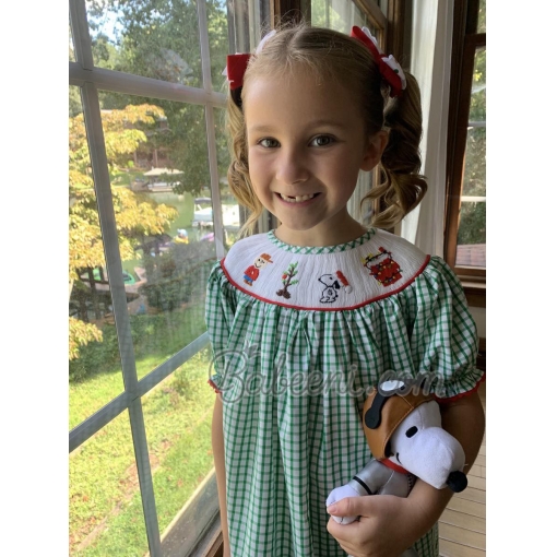 Christmas smocked dress