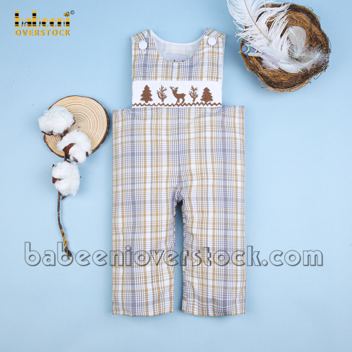 Deer hand smocked longall - BB2415