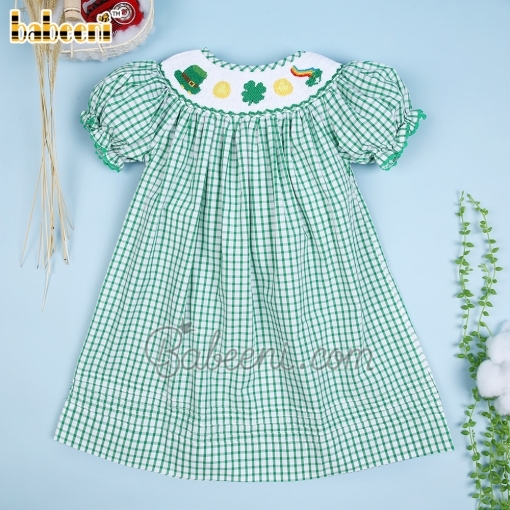 Beautiful St Patrick smocked dress - BB1820