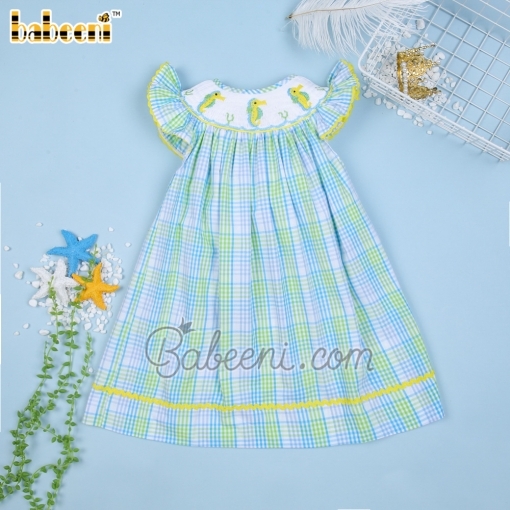 Beautiful seahorse smocked dress - BB1830