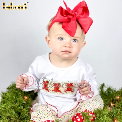 Reindeer hand smocked clothing