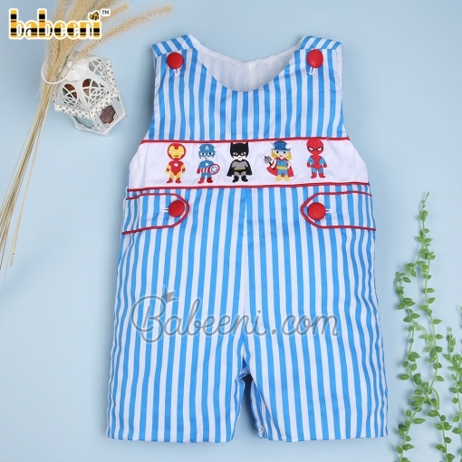 Boy shortall cute heroes aqua tripe - BB1818