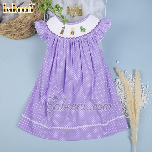 Hand smocked lighthouse, princess bishop dress  - BB2362