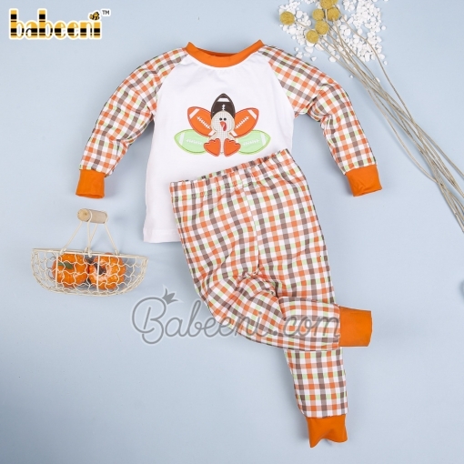 Turkey applique baby loungewear - BB2719