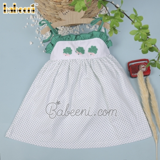Fancy lucky leaves crochet girl dress – BB2697A