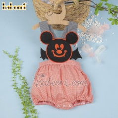 Mickey applique boy bubble – BB2763 mickey-applique-boy-bubble-–-bb2763