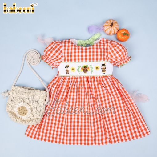 Turkey hand smocked baby dress  – BB2762