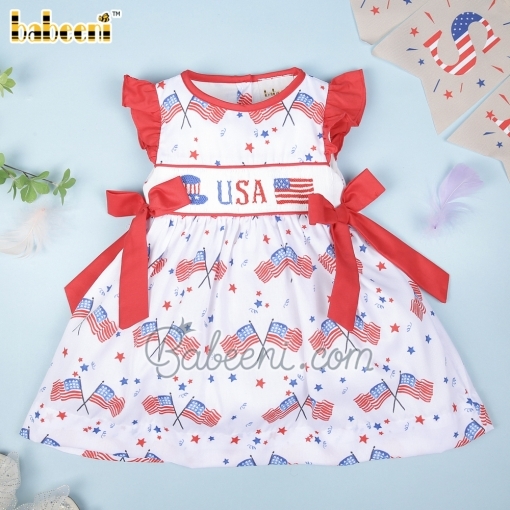 4th of July pattern smocked dress – BB2835