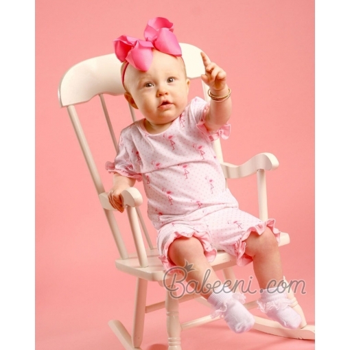 Flamingo printed baby set