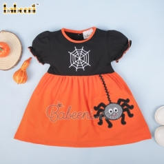Spider applique baby dress for little girls – BB2848 spider-applique-baby-dress-for-little-girls--–-bb2848