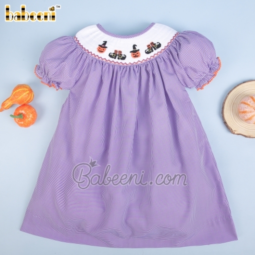 Halloween pattern smocked bishop dress – BB2859A