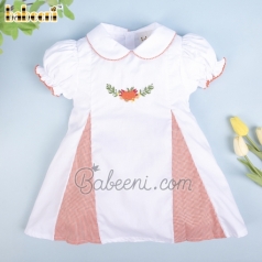 Pumpkin French knot embroidery baby dress – BB2855 pumpkin-french-knot-embroidery-baby-dress-–-bb2855
