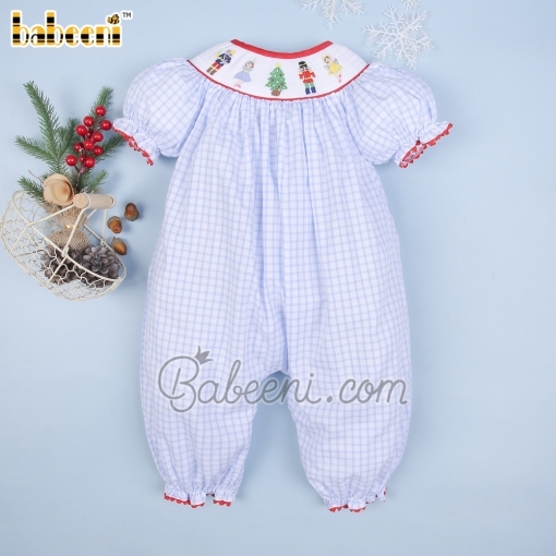 Christmas patterns smocked baby long bubble – BB2860A