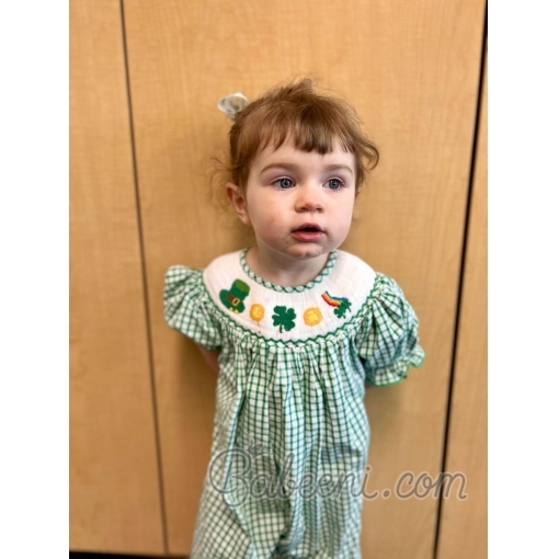 St Patrick smocked dress 