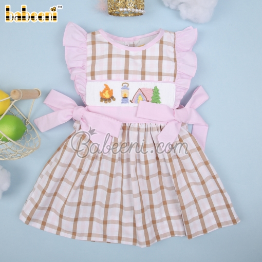 Camping hand smocked  dress – BB2922