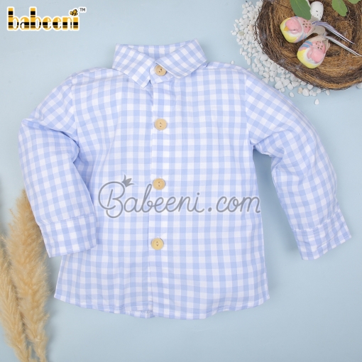 Blue check boy shirt - BB2930 