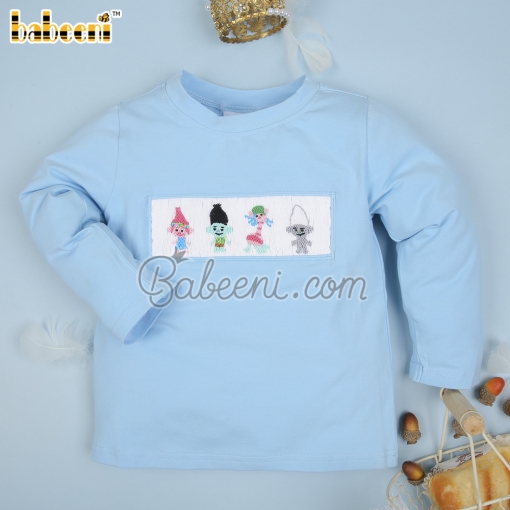 Boy cartoon smocked shirt - BB1609