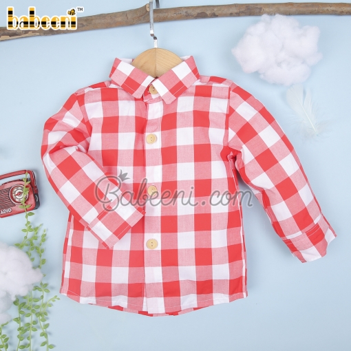 Red check boy shirt – BB3010