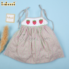 Strawberry hand smocked girl dress – BB3074 strawberry-hand-smocked-girl-dress-–-bb3074