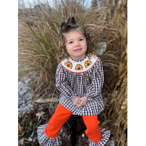 Turkey smocked girl set