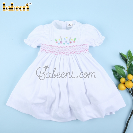 Geometric Beautiful Flowers Dress for little girl - BB3098A