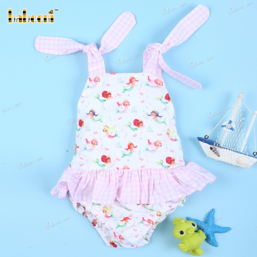 Fancy Plain Mermaid Swimwear For Girl - BB3154A