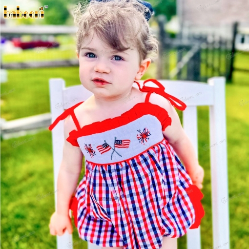 Smocked Sundress 4th Of July Theme For Girl 