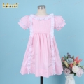 plain-pink-dress-and-white-strip-middle-for-girl---bb3232