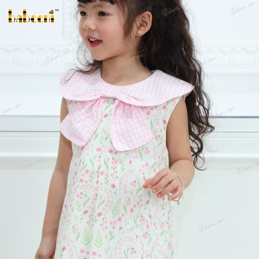 Pink lily floral printed dress – BB2920