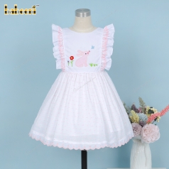 white-dress-with-pink-bunny-for-girl---bb3354