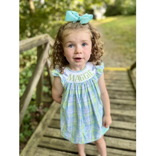 Bishop Dress Green Blue For Girl