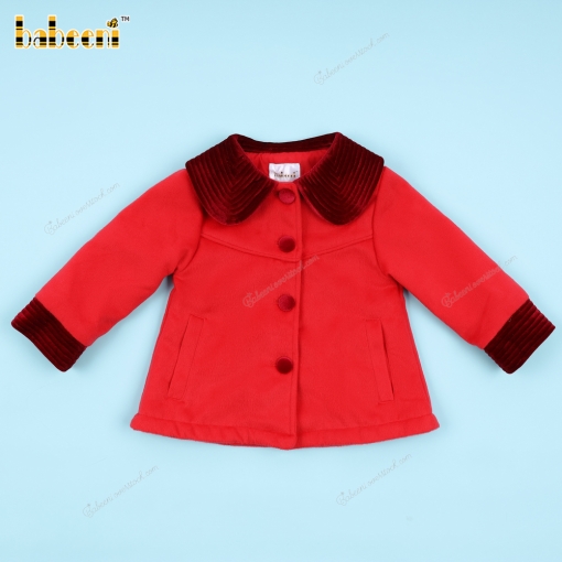 Girl Wool Red Coat - BB3376A