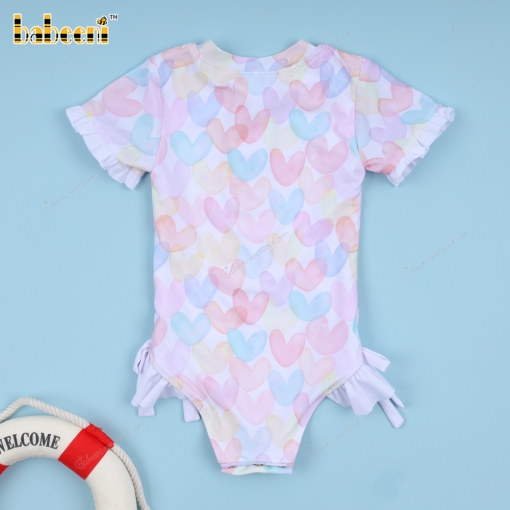Multi Color Heart Swimwear for Girls - BB3420A