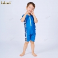 set-swimwear-for-boys spring-summer-prints-with-blue-tropical-leaf-pattern-and-chest-zipper---bb3507