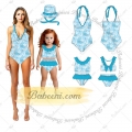 1-pieces-blue swimwear-for-lady-spring-summer-matching-mm-with clams-and-seaweed---bb3513