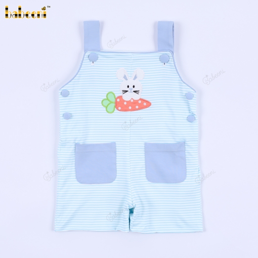 Applique Shortgalls In Blue For Boy - BB3130