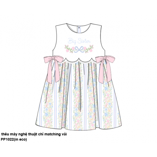 Big Sister Floral Ribbon Sleeveless Girl Dress (Pre-Order)- BB3603