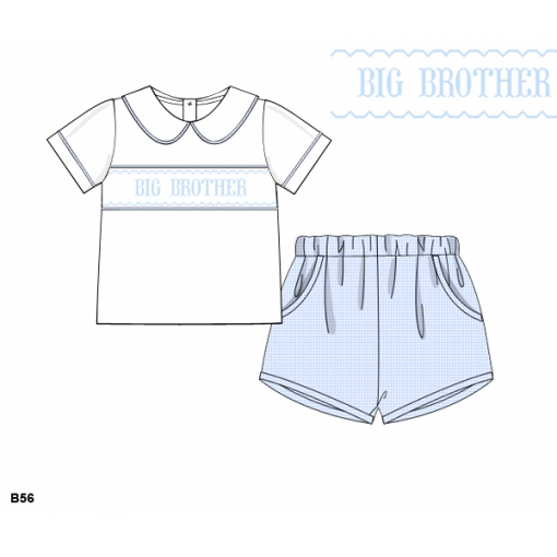 Big Brother Gingham Shorts Set (Pre-Order)- BB3605