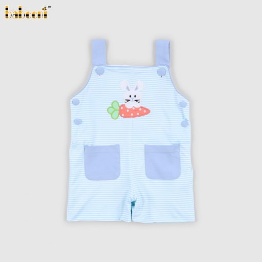 Applique Shortgalls In Blue For Boy - BB3130A