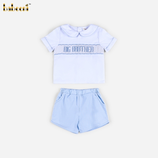 Big Brother Gingham Shorts Set (Pre-Order)- BB3605