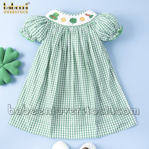 Beautiful St Patrick smocked dress - BB1820