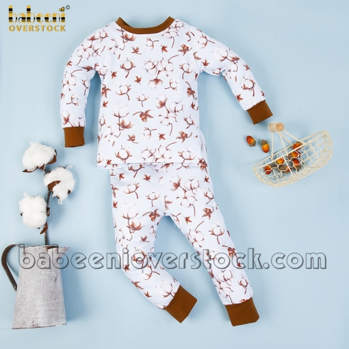 Printed cotton flower boy sleepwear set - BB2294A