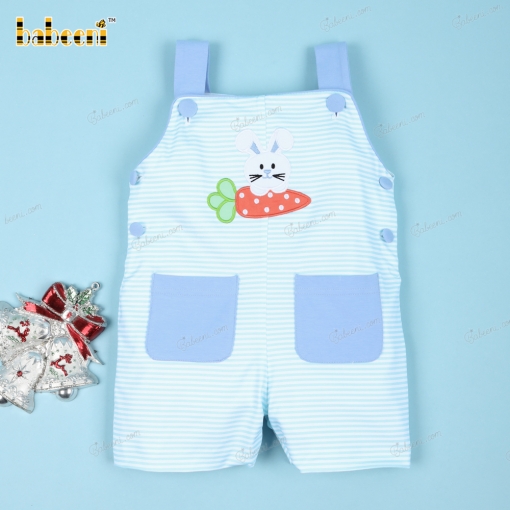 Applique Shortgalls In Blue For Boy - BB3130A