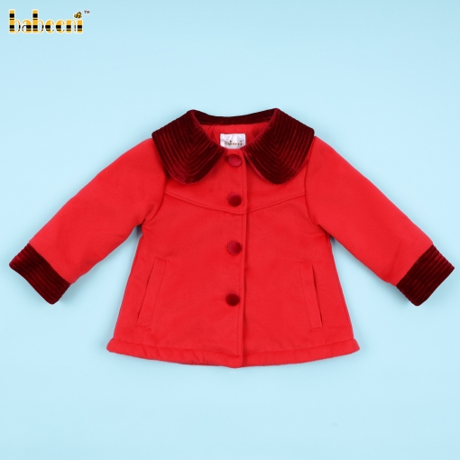 Girl Wool Red Coat - BB3376B