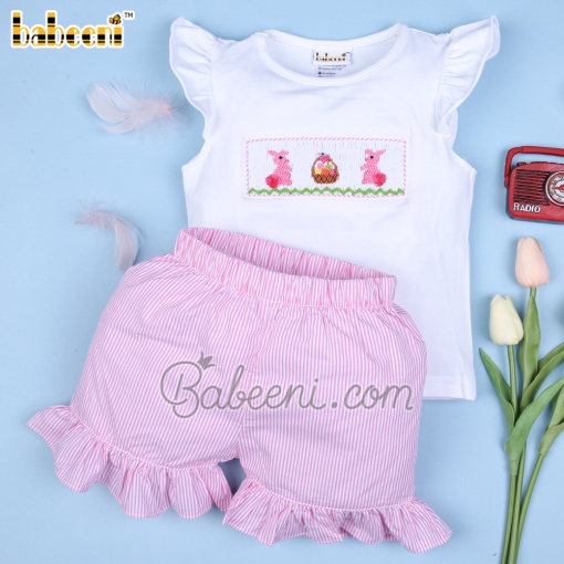Lovely Bunny girl smocked set - BB1161