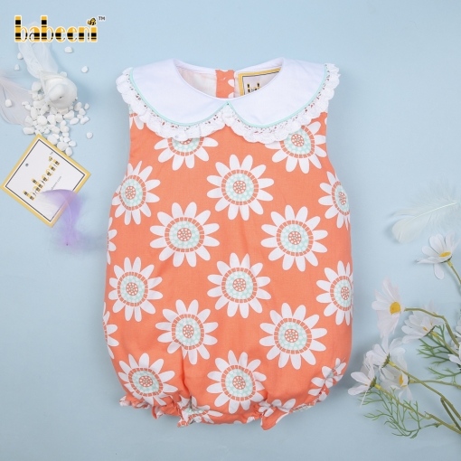 Cute girl bubble coral white collar - BB2275