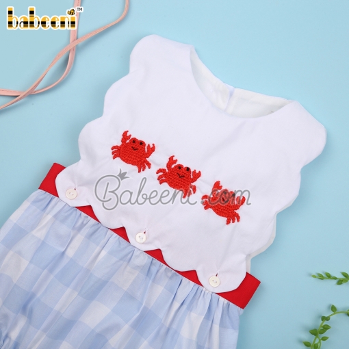 Crab crochet girl baby bubble – BB3051A